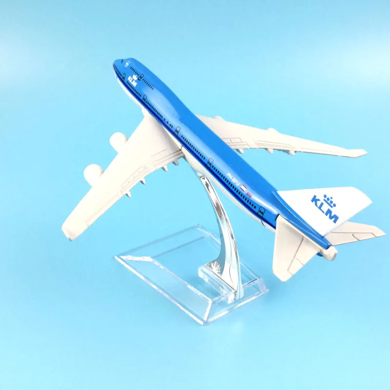 Бесплатная доставка 16 см 747 KLM модель самолета из металлического сплава