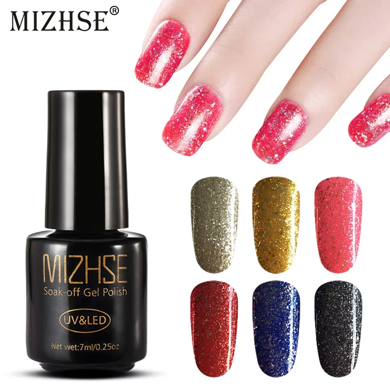 MIZHSE 2019 Блестящий УФ Гель лак блестящий топ основа грунтовка маникюрный гель для