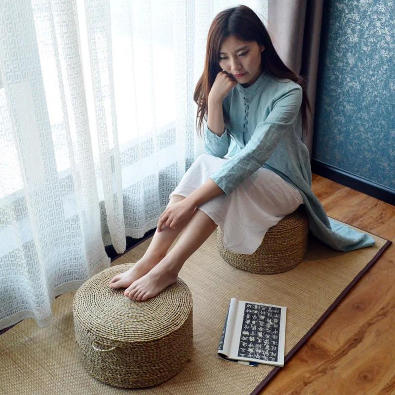 Портативная японская подушка для медитации ручной работы Futon утолщенные круглые