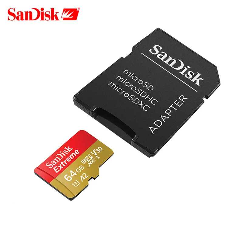 Карта памяти SanDisk Extreme Micro SD 256 ГБ 128 карта UHS I SDHC SDXC U3 V30 32 64 TF для смартфона камеры