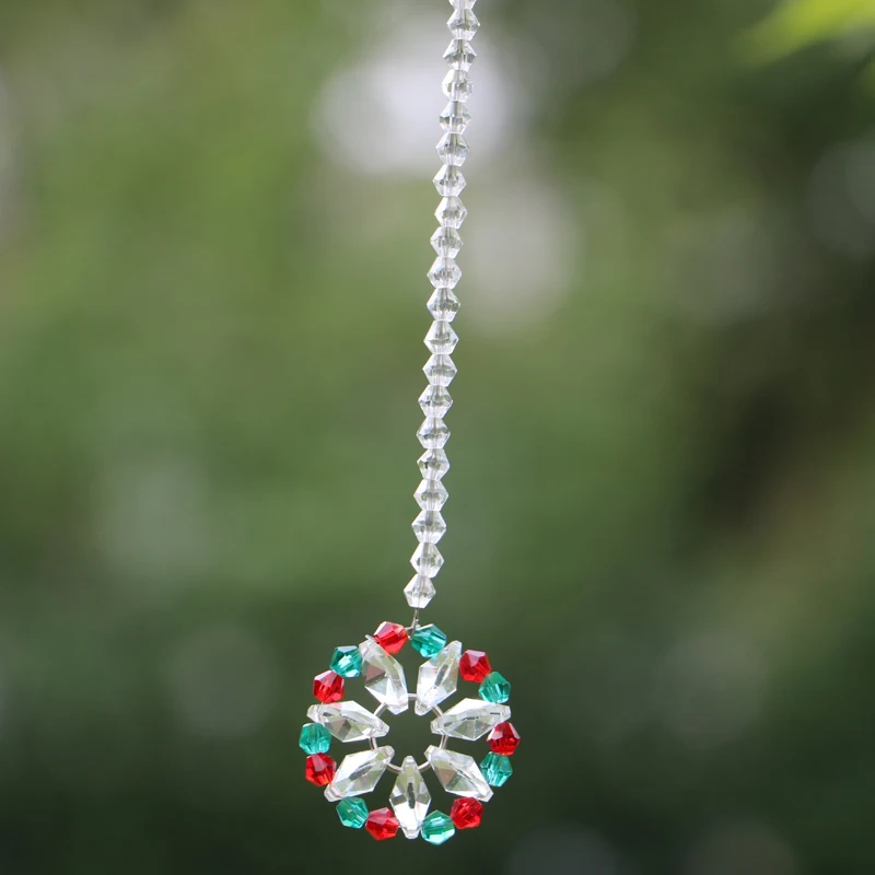 1 шт. Хрустальная люстр Призма Радужная восьмиугольная чакра Висячие солнечные