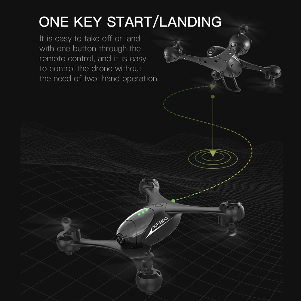 KF600 Wifi FPV Drone With 720P Dual Camera Optical Flow Positioning Gesture Control Altitude Hold RC Quadcopter Toys | Игрушки и хобби