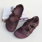 Женские туфли на плоской подошве 100% дюйма, женские Балетки без застежек с круглым носком, удобная женская обувь