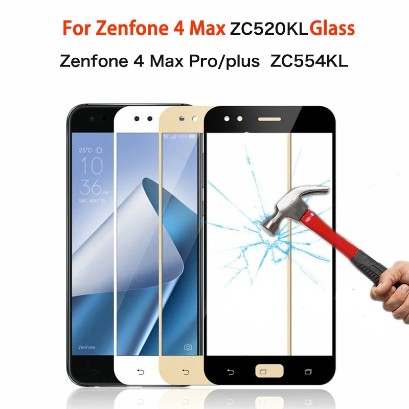 Zc520KL полное покрытие закаленное стекло для ASUS Zenfone 4 Max Zc520kl 5 2 "на Zenfone4 Pro Plus