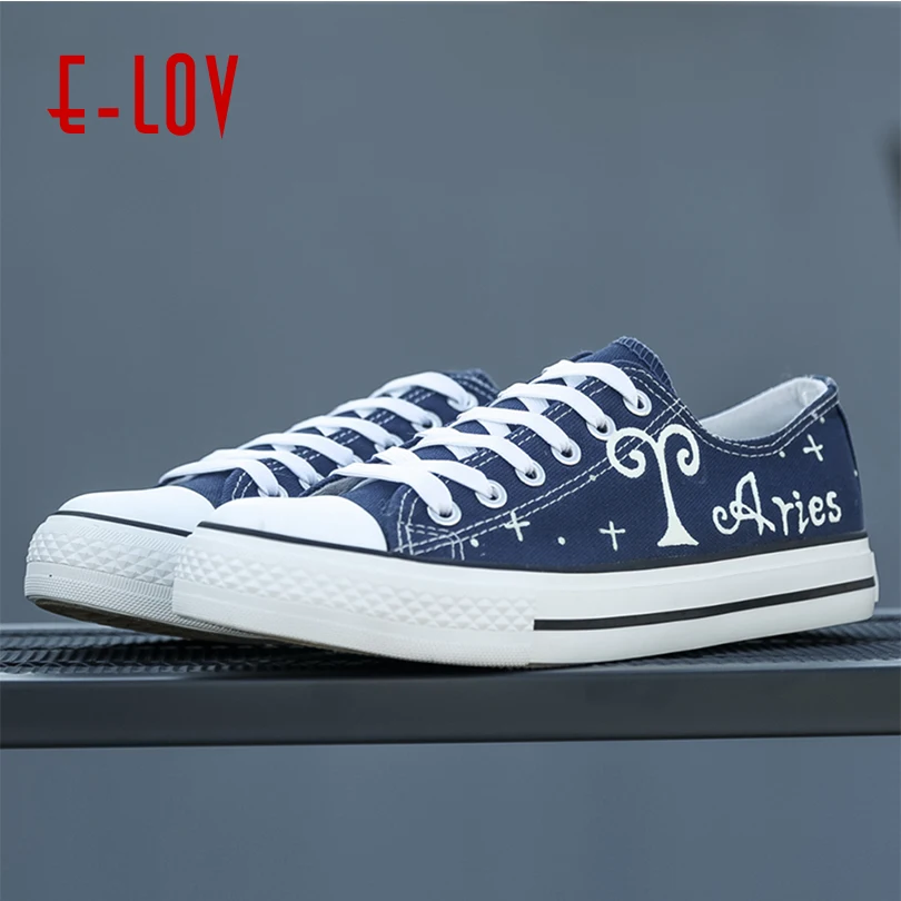 E-LOV женская модная повседневная обувь на платформе украшенная астрологией