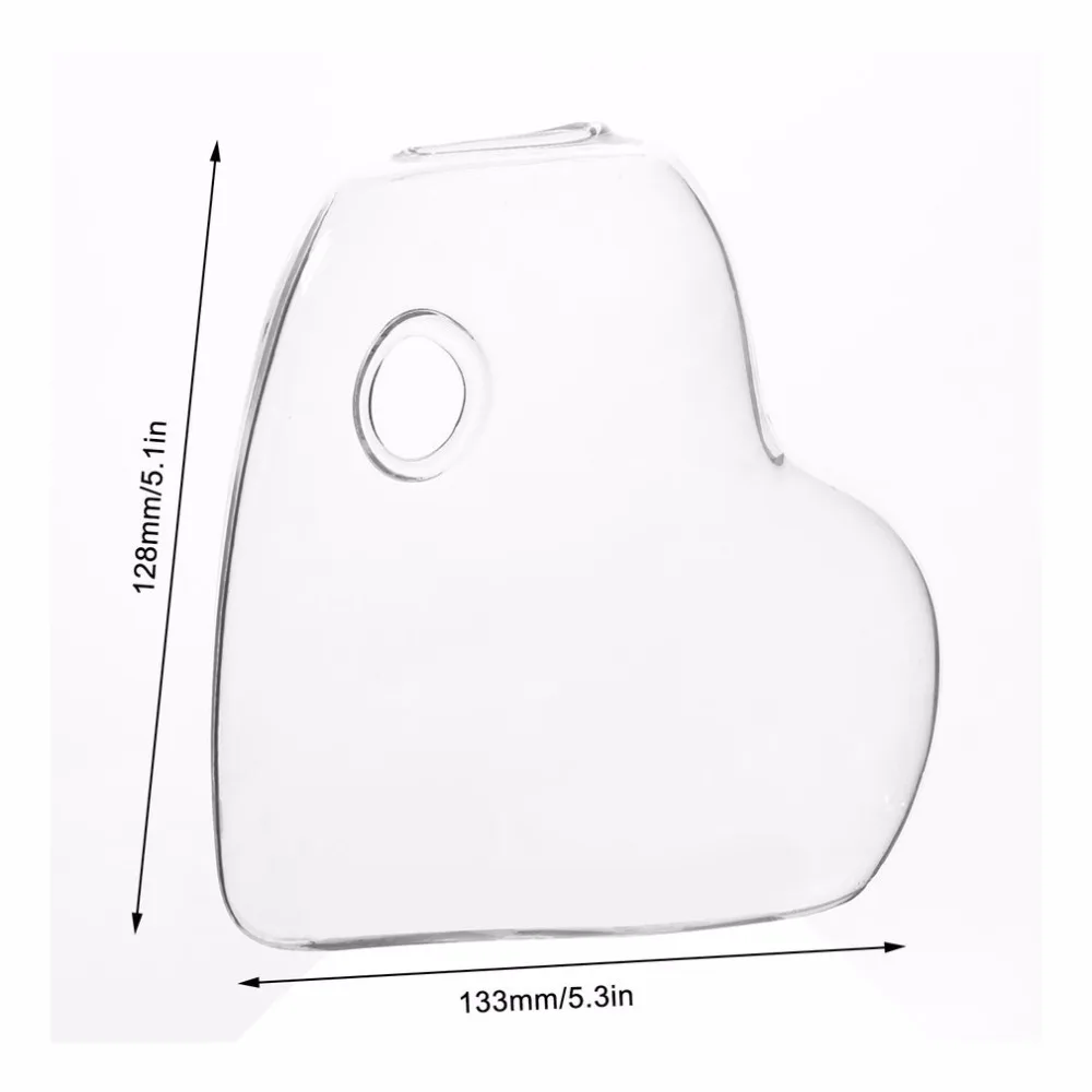 Новинка 2017 прозрачная настенная стеклянная бутылка в форме сердца|glass container|decorative