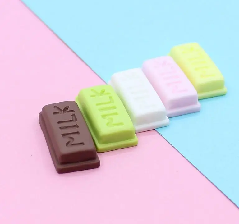 10PCS Mixed 10 шт./лот, молочный шоколад, полимерная коробка для слизи, игрушка для детей, амулеты, Лизун, глина для моделирования, Набор для творчества, аксессуары, Детский пластилин - Color: 10PCS Mixed