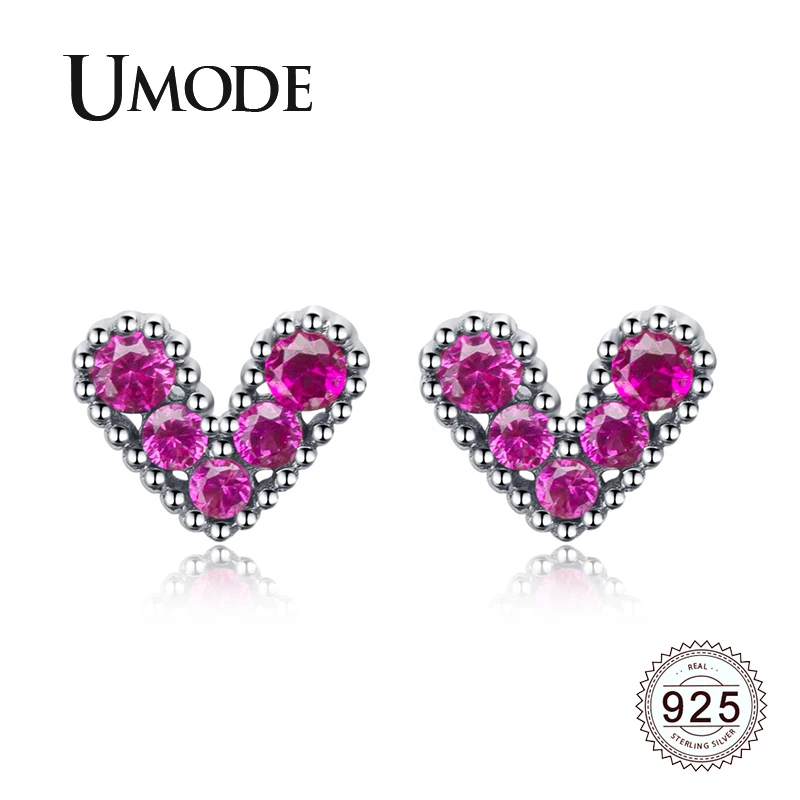 Женские сережки гвоздики UMODE роскошные дизайнерские серьги из стерлингового