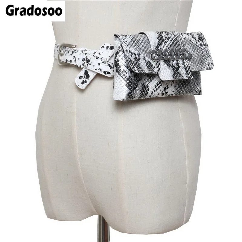Gradosoo Аллигатор поясная сумка для женщин Модный Змеиный телефон девочек Сумка