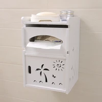 toilet tissue box free punching toilet paper roll paper tube sanitary napkin box creative wall mounted waterproof rack lo62456