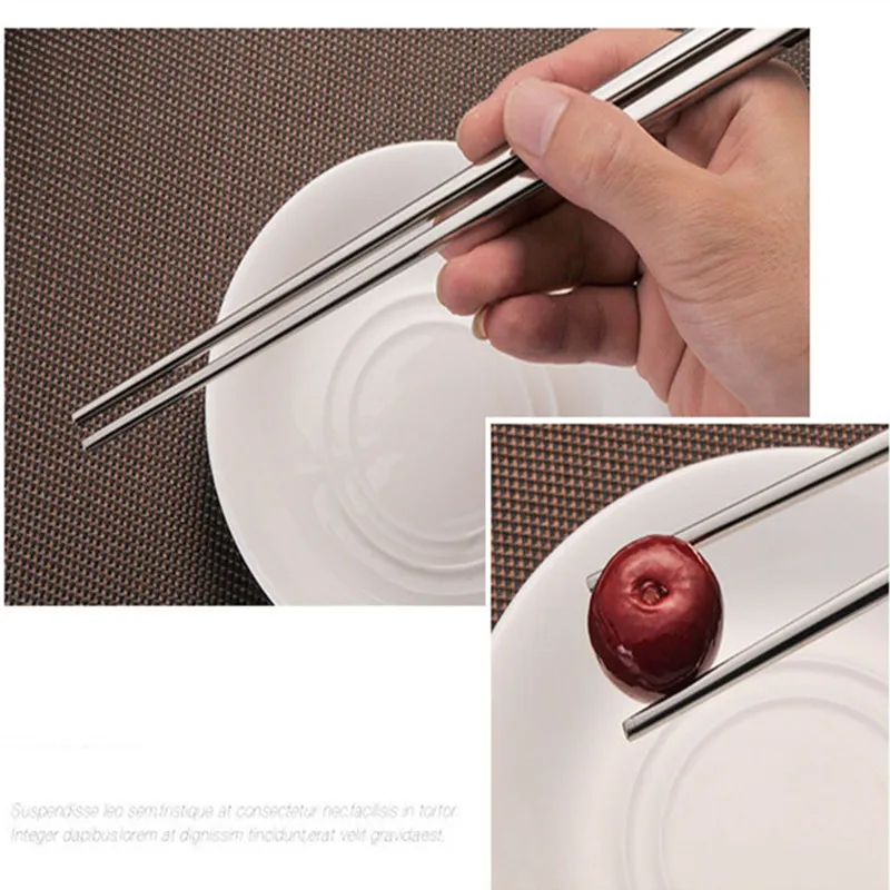 Китайские палочки для еды из нержавеющей стали 23 см 4 пары|chinese food chopsticks|restaurant