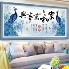 QIANZEHUI, сделай сам, 5D Вышивка для дома и всего павлина, круглые стразы, алмазная живопись, вышивка крестиком, рукоделие