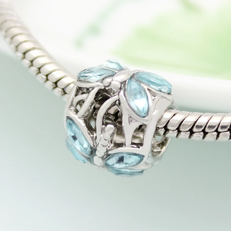 Бисер с синими кристаллами в форме стрекозы классические модные аксессуары для