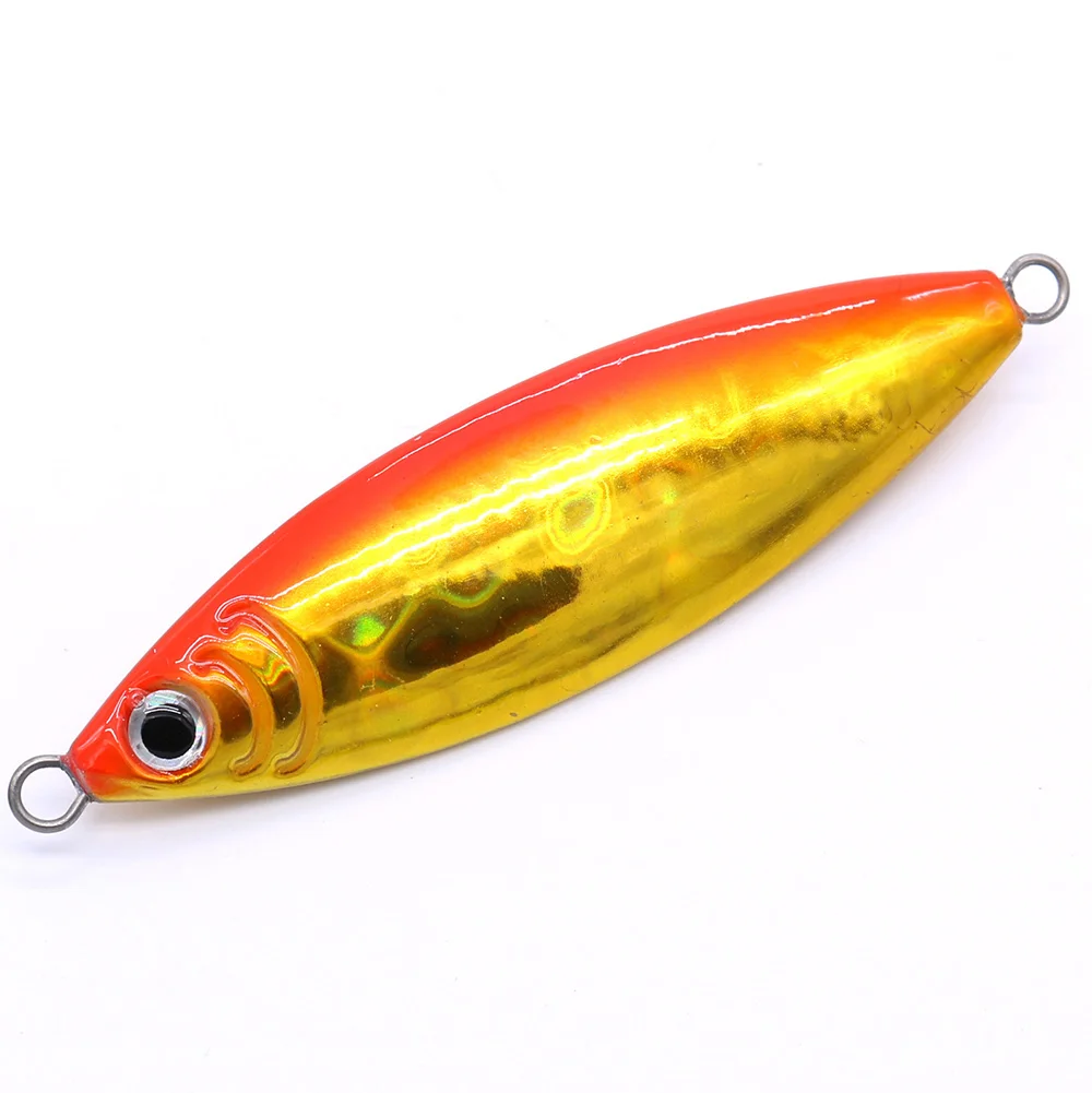 Castfun медленный шаг джиг 60 г 80 г 100 г 120 г 150 г 1 шт. Светящийся Металлический джиг для крючкового лова в соленой воде приманка медленный джиг жесткий свинец приманка - Цвет: Golden