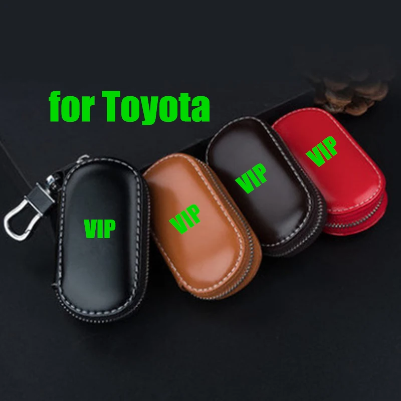 Брелок кожаный чехол ключевую для автомобиля toyota брелка Camry Corolla Rav4 Auris Yaris Avensis Hilux