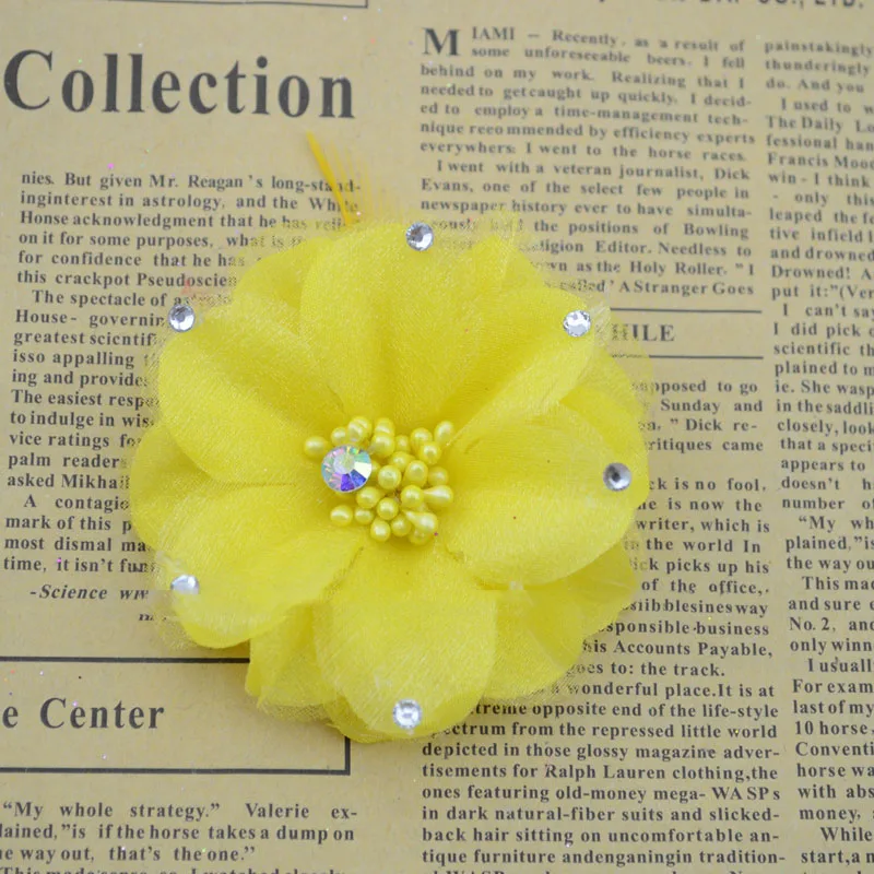 Искусственные цветы хорошее Моделирование цветок пояс с перьями бриллиантом