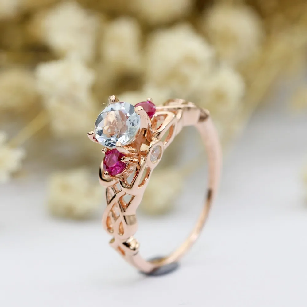 Женские обручальные кольца LASAMERO из серебра 925 пробы с натуральным бриллиантом 0