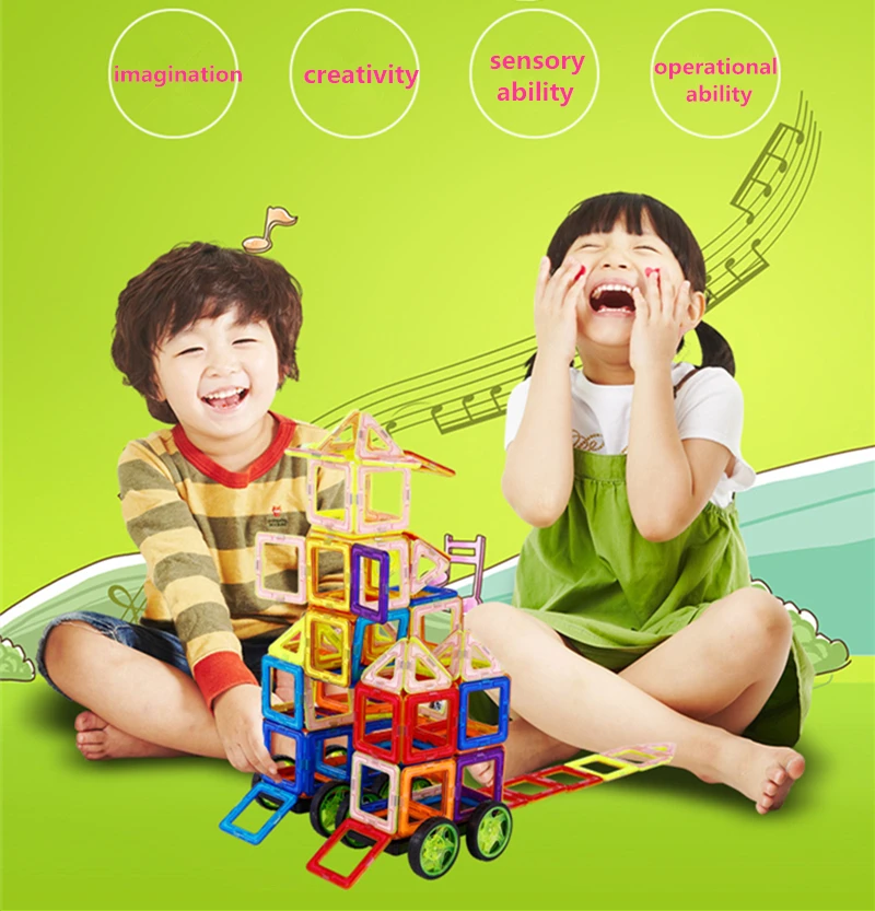 

2Pcs/lot Hexagon Magnetic Toy Bricks and 3D Magnetic Building Blocks Matched Toy Bricks Kids Birthday Gifts Family School Fun