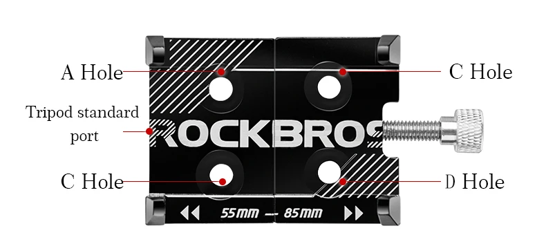 ROCKBROS Универсальный алюминиевый держатель для телефона на велосипед, регулируемый кронштейн, крепление на руль велосипеда для 3,5-6,2 дюймового смартфона
