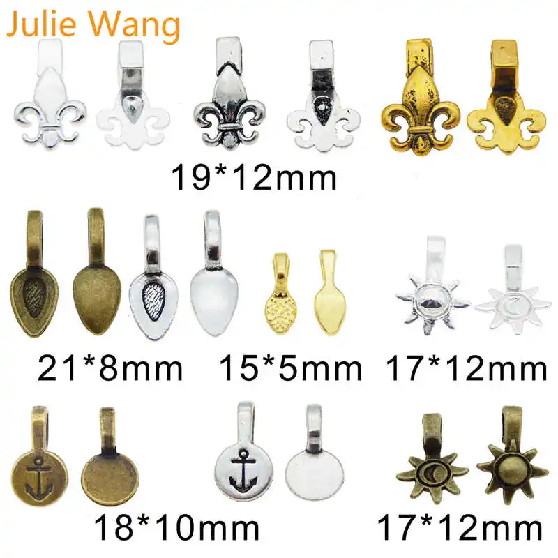 Julie Wang 200 шт./кор. ретро мульти формы клея на бирки залога застежки Подвески