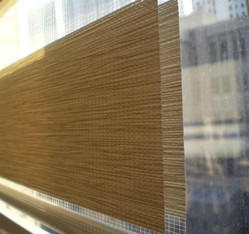 Полупрозрачные шторы ролики зебры из 100% полиэстера бежевые на окна для