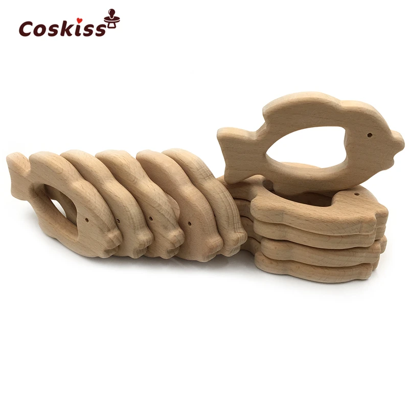 Деревянные золотые рыбки из бука искусственное зубное кольцо деревянная