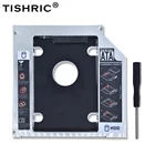 Универсальный алюминиевый переходник TISHRIC для установки второго жесткого диска, 12,7 мм, SATA 3,0, 2,5 дюйма, для ноутбука с диагональю 12,7 мм, футляр для оптического зеркала, корпус для твердотельного накопителя
