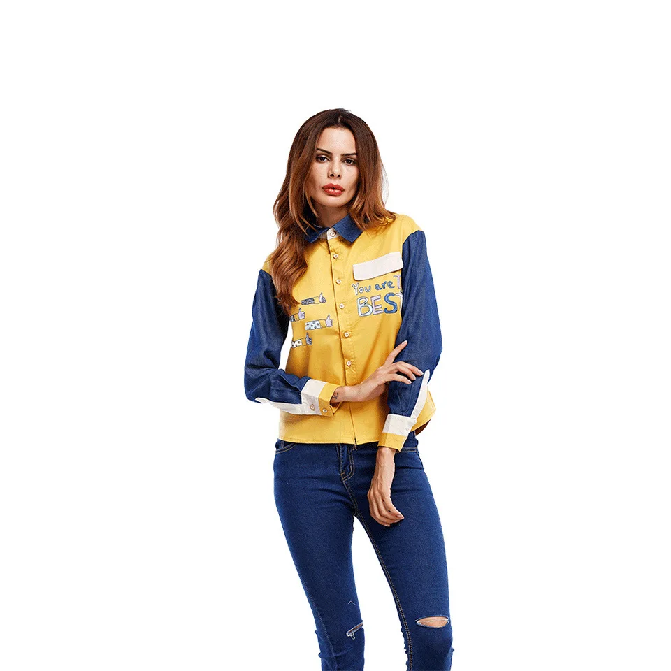

Fashion Female Elegant Bow Tie Pink Blouses Cotton Letters Patchwork Turn Down Collar Shirt Ladies Tops School Blouse Blusas