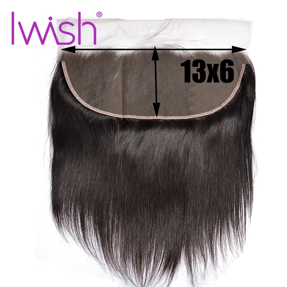 13*6 фронтов Iwish 13x6 Кружева Фронтальная человеческие волосы прямые фронтальные