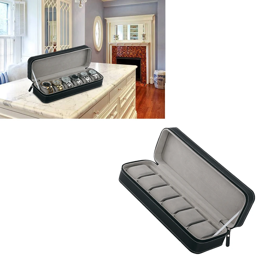 2 шт. органайзер для наручных часов на молнии из ПУ кожи|Упаковка и стойки