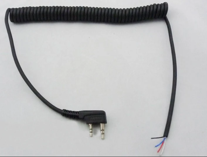 10 шт. 2 pin 4 провода динамик микрофон Шнур плечевой кабель для Kenwood радио TK 378G 430 715/2102