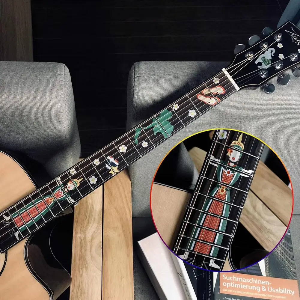 Гитарный гриф инкрустация наклейки гитара ПВХ наклейки Guitarra украшения для электроакустической гитары бас аксессуары