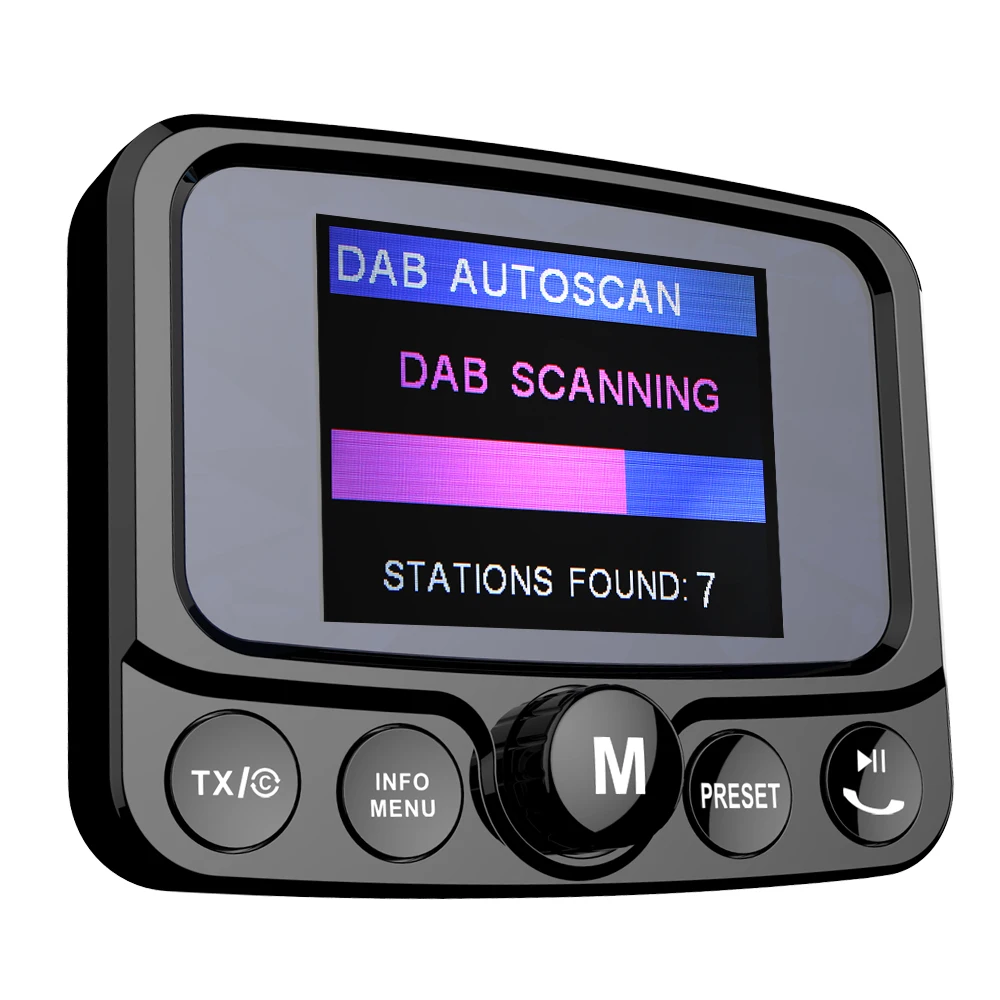 Автомобильный цифровой радиоприемник DAB 2 4 дюймов ЖК TFT цветной экран Bluetooth 64G SD/TF