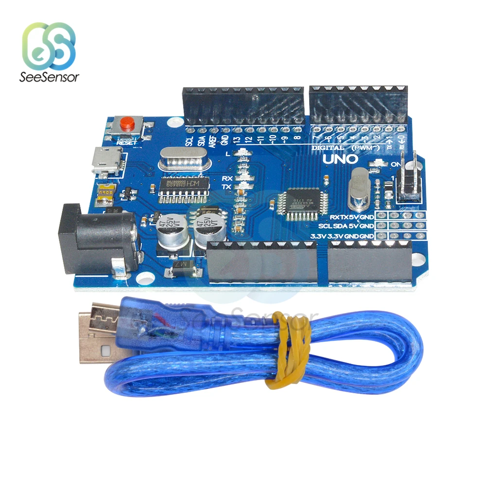 UNO R3 CH340G CH340 макетная плата MEGA328P ATMEGA328 ATMEGA328P-16AU модуль для Arduino Micro USB DIY Электронный