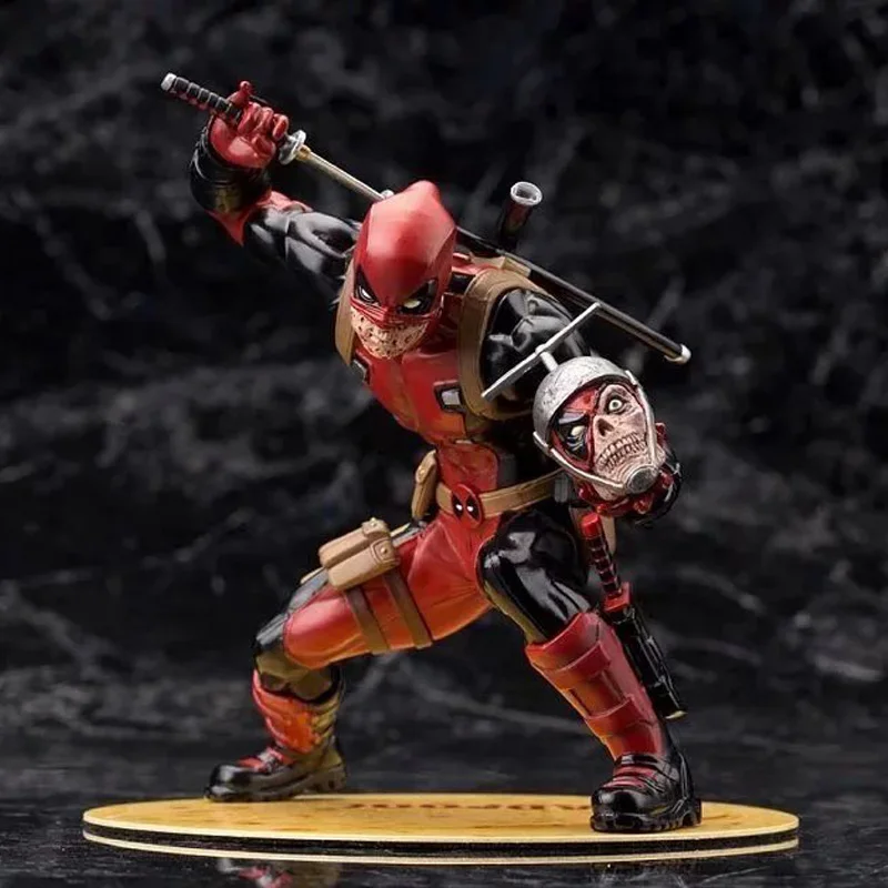 ARTFX + Marvel X men Дэдпул с головой черепа ПВХ 16 см фигурка игрушки|Игровые фигурки и