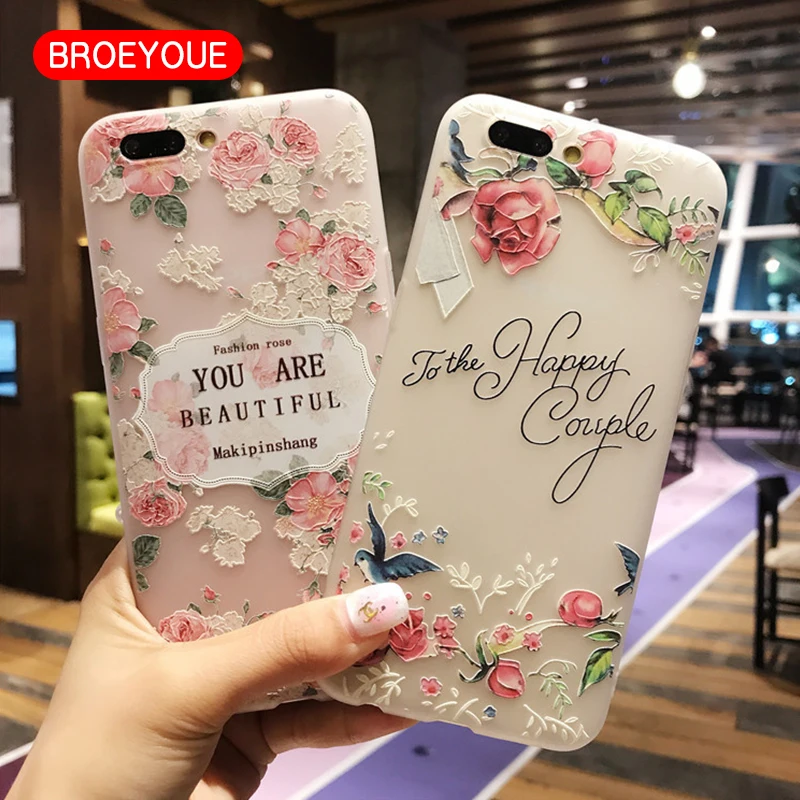 Phone Case For Xiaomi Redmi 4X 4A Note 5A 3D Relief 5X A1 TPU Silicone Flowers Cell Cases |