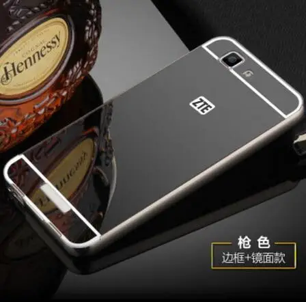 Black Зеркальные чехлы с покрытием для zte Blade A610, алюминиевая металлическая рамка, задняя крышка для zte A610 A 610 - Цвет: Black