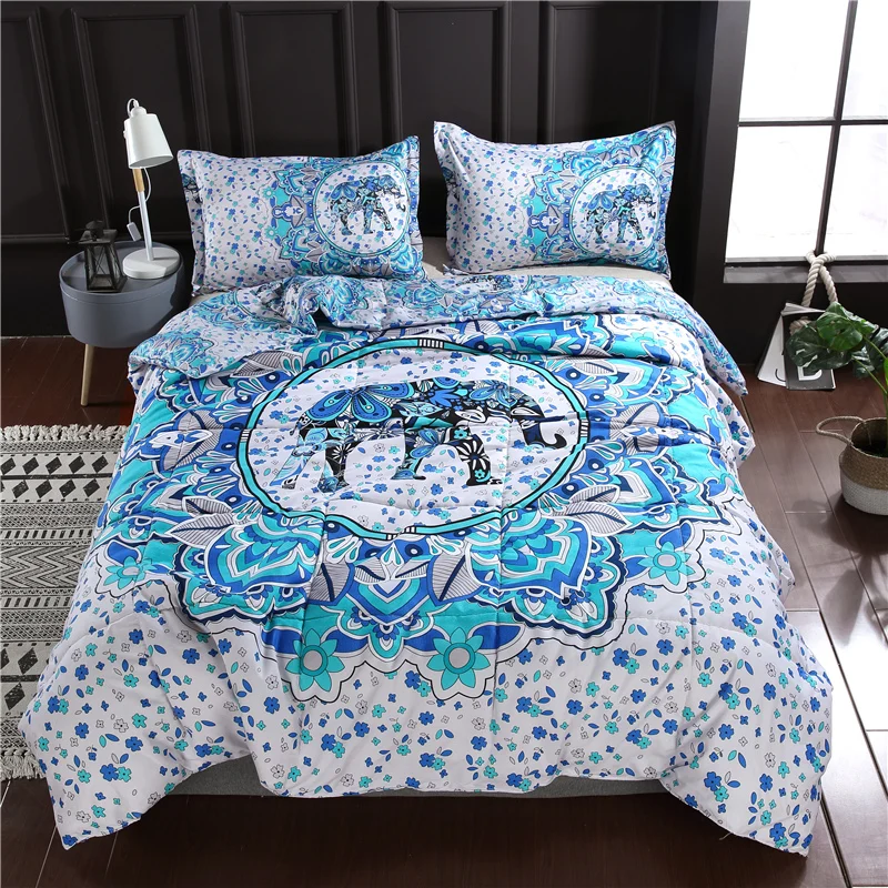 IDouillet Hot Boho слон Печатный богемский микрофибра Комплект постельного белья и 2