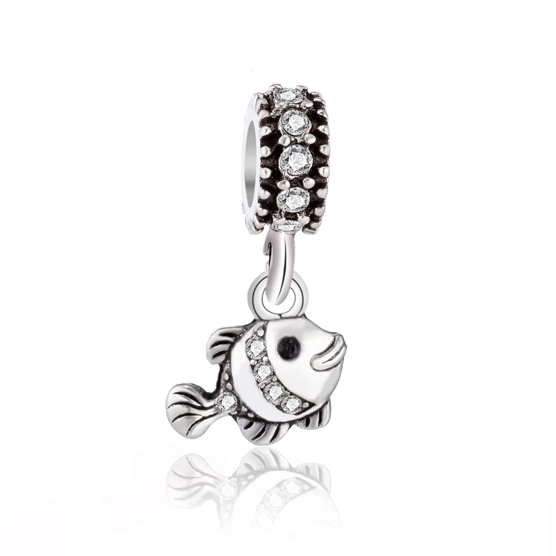 

Fresh Style Crystal Pig Owl Fish Popcorn Flower Alloy Beads Fit Original Pandora Charms Bracelets & Bangles for Women DIY Perles