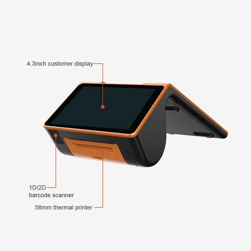 7 дюймовый Android 5 1 Портативный POS терминал со сканером штрих кода 58 мм