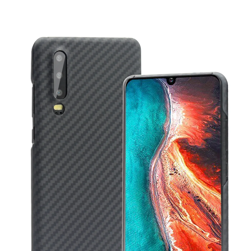 Роскошный чехол из углеродного волокна для Huawei P30 матовый телефона Ультратонкий