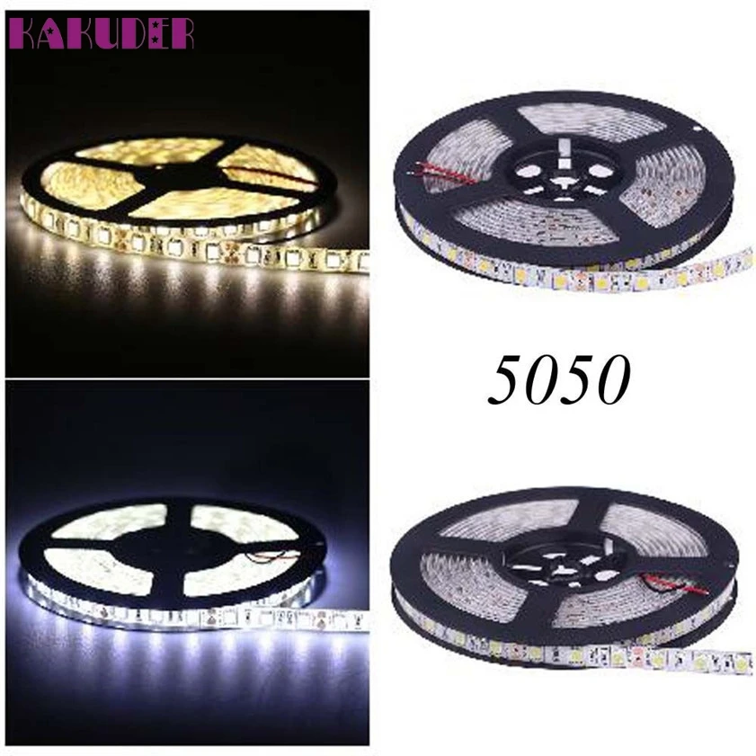 Высокое качество 5 М 5050 SMD RGB гибкий линейный светодиодный свет Мути цвет 12 в 300 светодиодный светильник