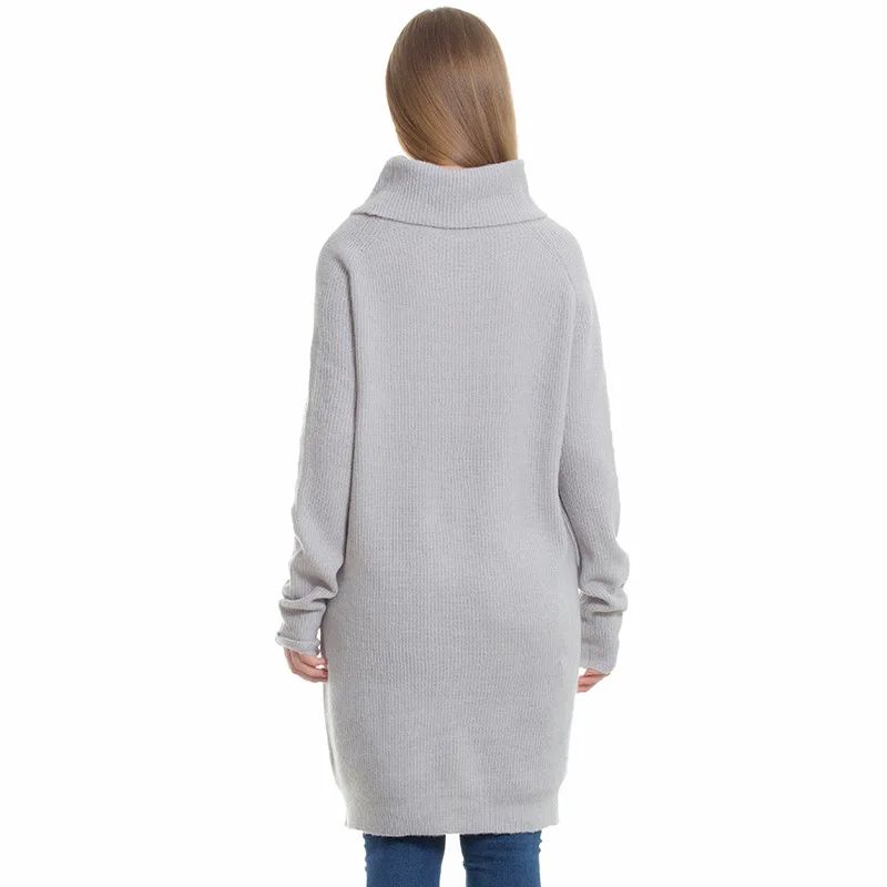New Style Women Sweaters Loose Turtleneck Knitted Pullover Big Size Long Sleeve Female Jumper | Женская одежда