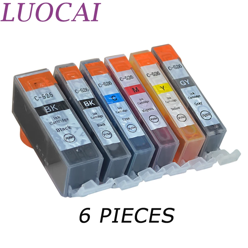 Чернильные картриджи LuoCai совместимые с Canon PGI 525 pgi525 PIXMA IP4850 IP4950 IX6550 MG5150 MG5250 MG5350