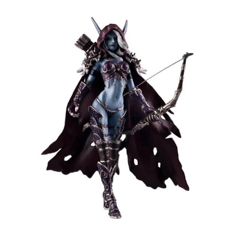 14 см Sylvanas Windrunner стрельба из лука королева ПВХ аниме фигурку модель с базой для