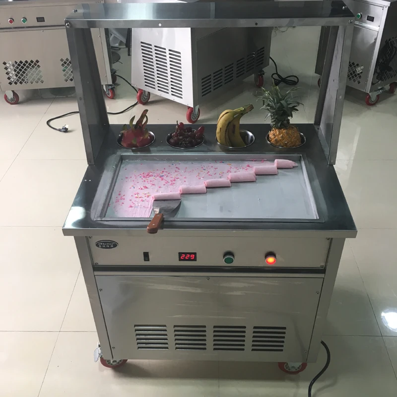 Одобренная CE машина для жареного мороженого 220 V 1600 W