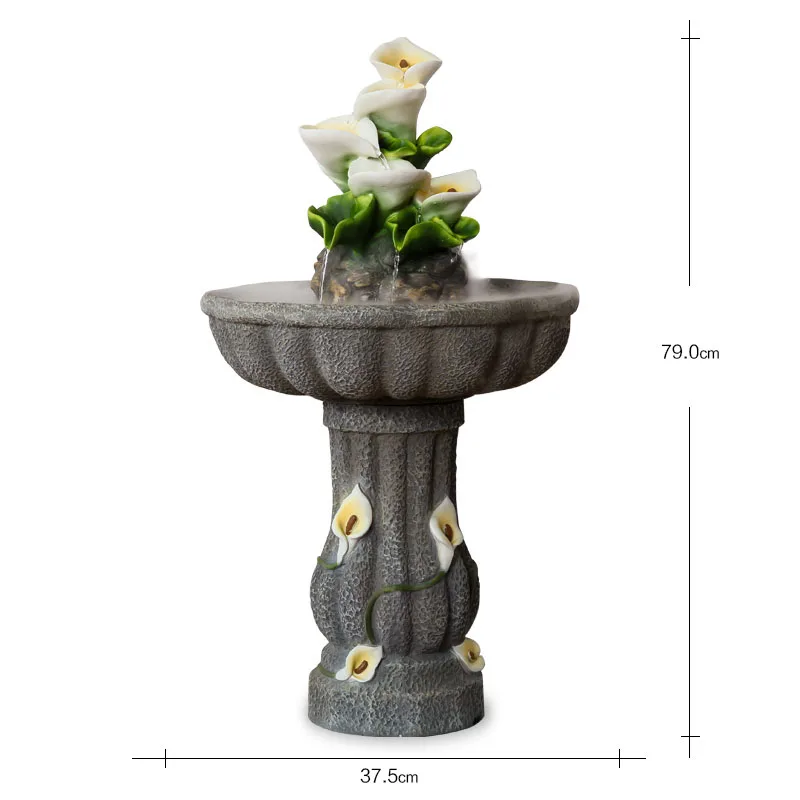 

The source Home Furnishing style landing large rockery fountain pond water humidifier courtyard living room balcony decoration