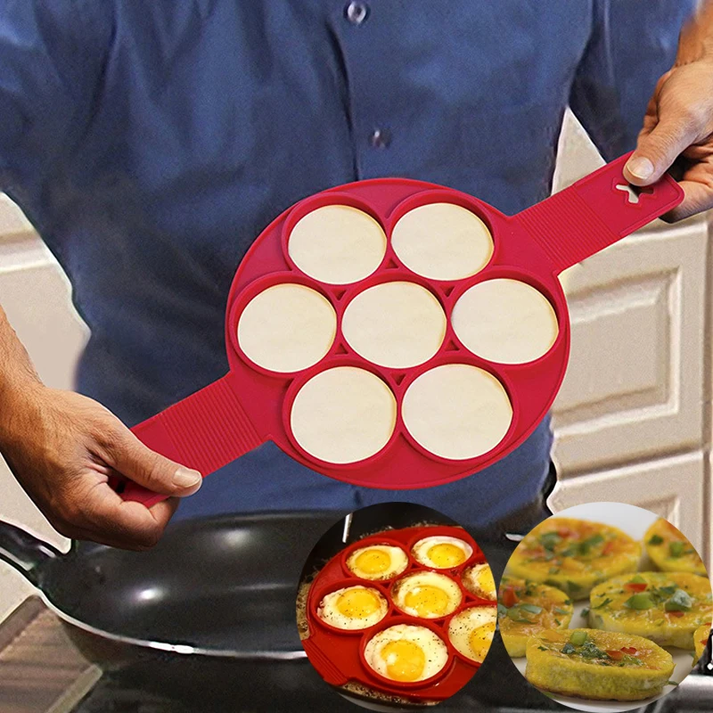 Nonstick Cooking Tool Egg Ring Maker Silicone Mold Pancake Cheese Cooker Pan Flip Kitchen Baking Accessories | Дом и сад