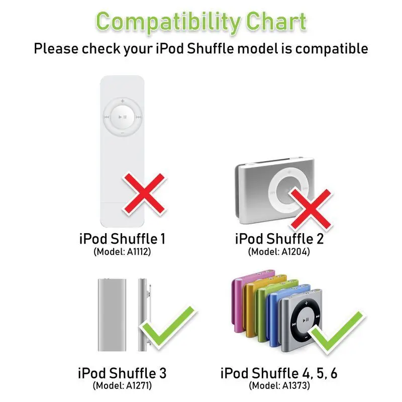 USB Зарядное устройство кабель синхронизации данных для Apple iPod Shuffle 3rd 4th 5th