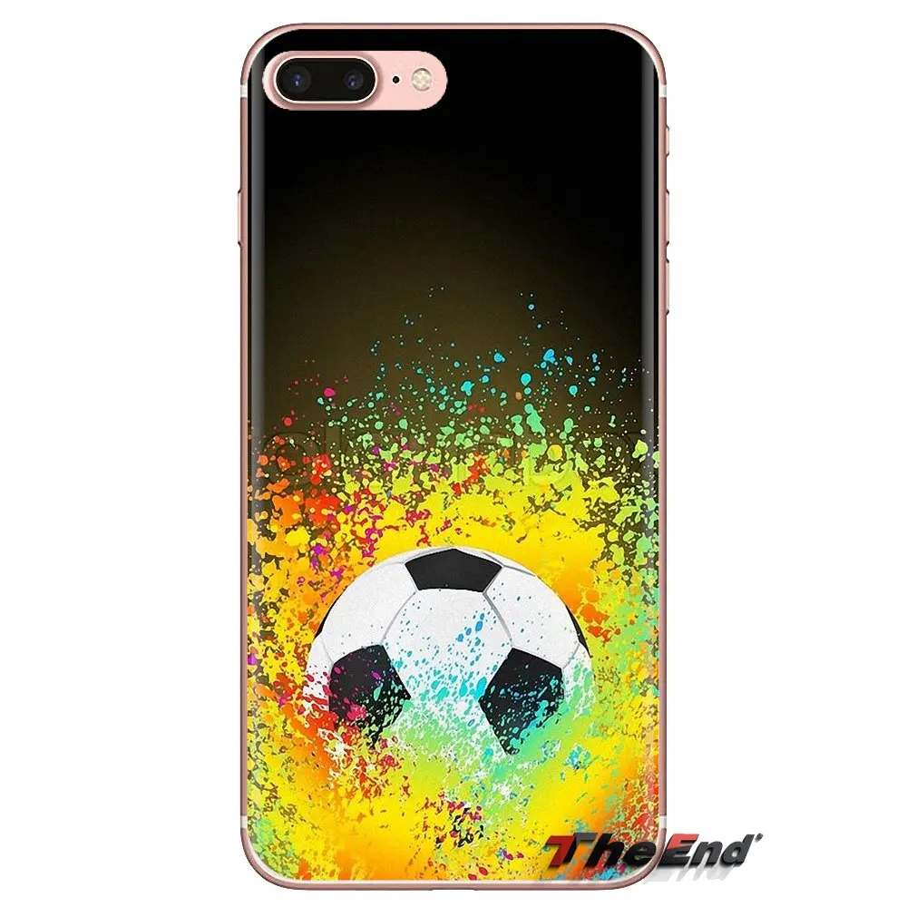 Fire Football Soccer Ball For Huawei Mate Honor 4C 5C 5X 6X 7 7A 7C 8 9 10 8C 8X 20 Lite Pro Soft Transparent Shell Covers |
